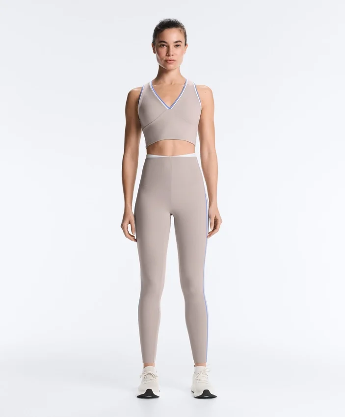 High Rise Compressive Contrast Ankle-Length Leggings High Rise Compressive Contrast Ankle-Length Leggings