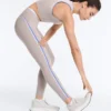 High Rise Compressive Contrast Ankle-Length Leggings High Rise Compressive Contrast Ankle-Length Leggings