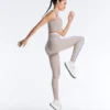 High Rise Compressive Contrast Ankle-Length Leggings High Rise Compressive Contrast Ankle-Length Leggings
