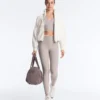 High Rise Compressive Contrast Ankle-Length Leggings High Rise Compressive Contrast Ankle-Length Leggings