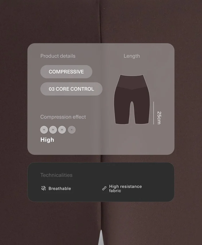 High Rise Compressive Core Control 25Cm Cycle Leggings High Rise Compressive Core Control 25Cm Cycle Leggings