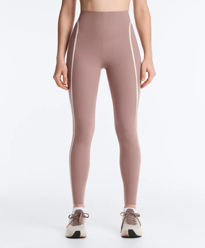 High-Rise Compressive Core-Control Ankle-Length Leggings with Contrast Details High-Rise Compressive Core-Control Ankle-Length Leggings with Contrast Details