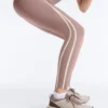 High-Rise Compressive Core-Control Ankle-Length Leggings with Contrast Details High-Rise Compressive Core-Control Ankle-Length Leggings with Contrast Details