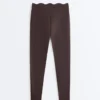 High-Rise Compressive Core Control Ankle-Length Leggings with Wave Detail High-Rise Compressive Core Control Ankle-Length Leggings with Wave Detail