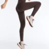 High-Rise Compressive Core Control Ankle-Length Leggings with Wave Detail High-Rise Compressive Core Control Ankle-Length Leggings with Wave Detail