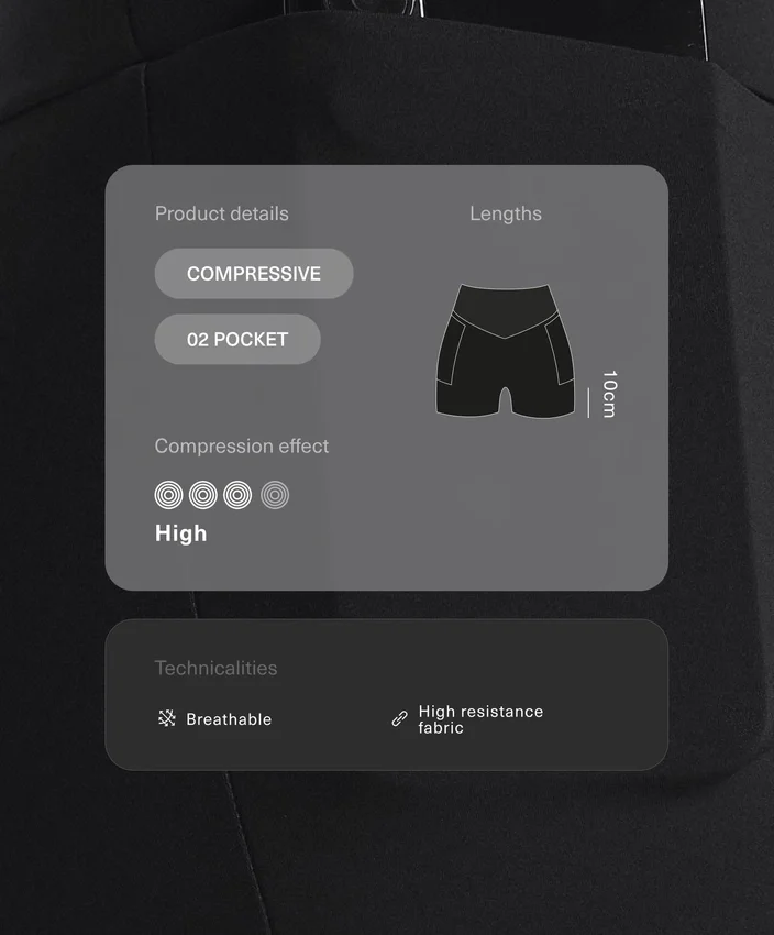 High-Rise Compressive Pocket 10 Cm Hot Pants High-Rise Compressive Pocket 10 Cm Hot Pants