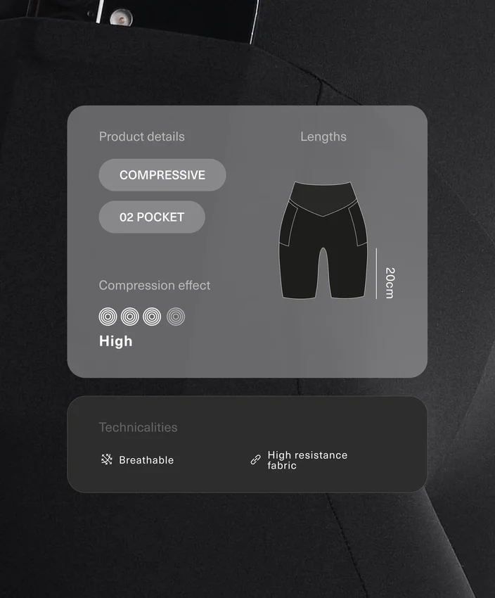 High Rise Compressive Pocket 20Cm Cycling Leggings High Rise Compressive Pocket 20Cm Cycling Leggings