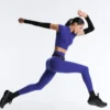 High Rise Compressive Reflective Ankle-Length Leggings High Rise Compressive Reflective Ankle-Length Leggings