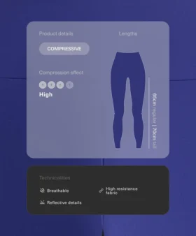 High Rise Compressive Reflective Ankle-Length Leggings