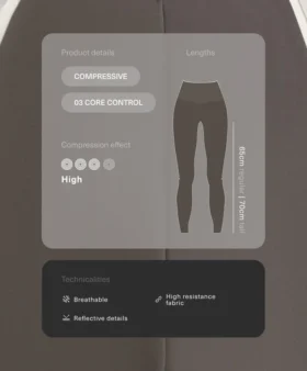 High-Rise Compressive Reflective Core Control Ankle-Length Leggings