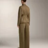 High Rise Neoprene-Effect Straight-Leg Trousers High Rise Neoprene-Effect Straight-Leg Trousers