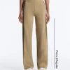 High Rise Neoprene-Effect Straight-Leg Trousers with Piping High Rise Neoprene-Effect Straight-Leg Trousers with Piping
