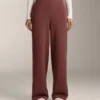 High Rise Rib Trousers with Soft Touch Modal High Rise Rib Trousers with Soft Touch Modal