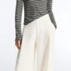 High Rise Twill Wide-Leg Trousers with Pleats High Rise Twill Wide-Leg Trousers with Pleats