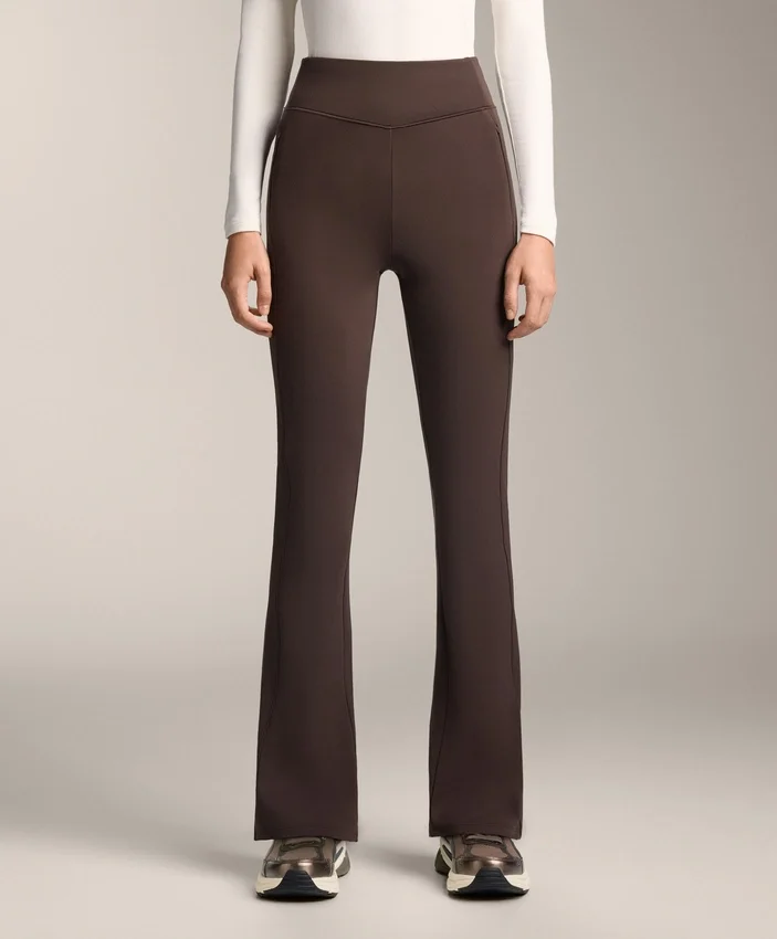High Rise Warm Flare Trousers with Pockets High Rise Warm Flare Trousers with Pockets