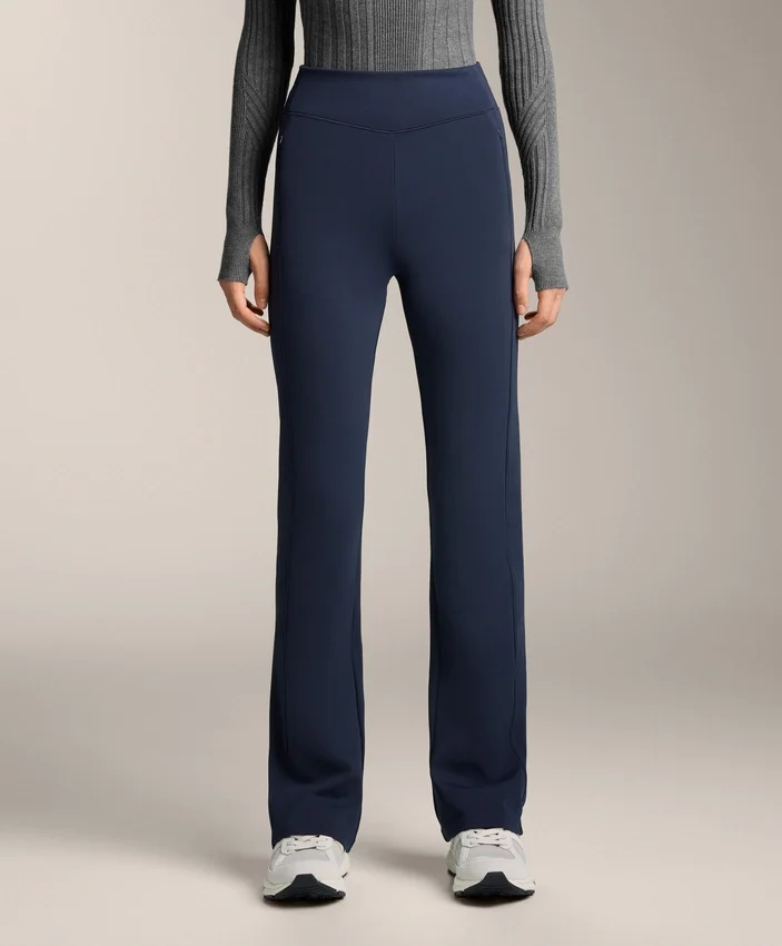 High Rise Warm Flare Trousers with Pockets High Rise Warm Flare Trousers with Pockets