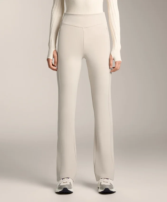 High Rise Warm Flare Trousers with Pockets High Rise Warm Flare Trousers with Pockets
