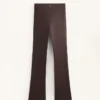High Rise Warm Flare Trousers with Pockets High Rise Warm Flare Trousers with Pockets