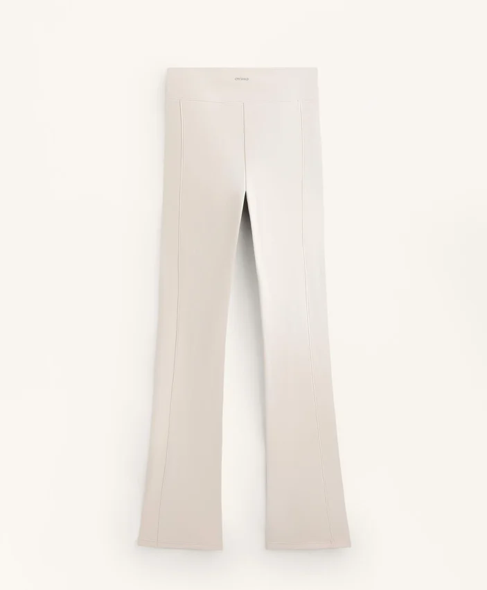 High Rise Warm Flare Trousers with Pockets High Rise Warm Flare Trousers with Pockets