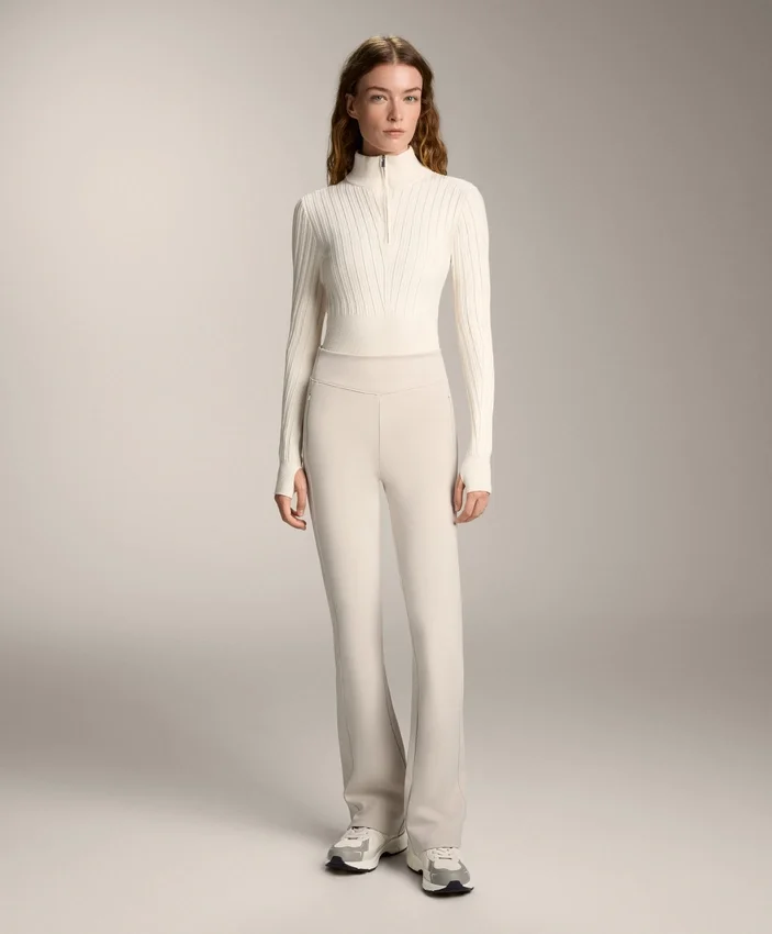 High Rise Warm Flare Trousers with Pockets High Rise Warm Flare Trousers with Pockets