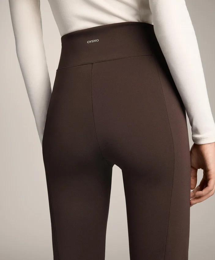High Rise Warm Flare Trousers with Pockets High Rise Warm Flare Trousers with Pockets