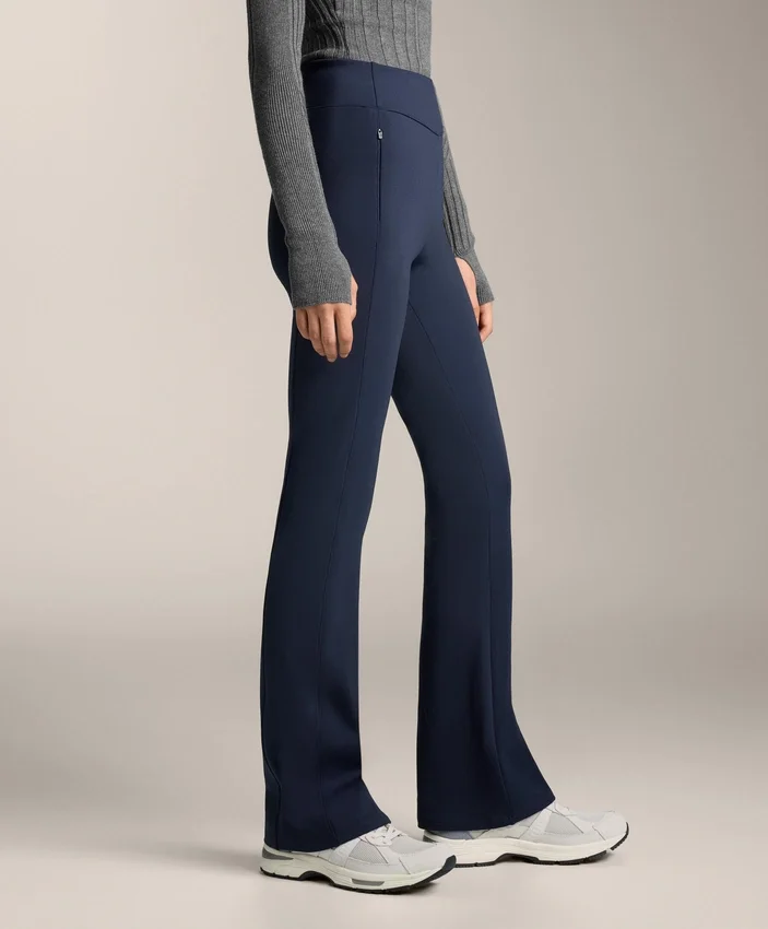 High Rise Warm Flare Trousers with Pockets High Rise Warm Flare Trousers with Pockets