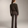 High Rise Warm Flare Trousers with Pockets High Rise Warm Flare Trousers with Pockets