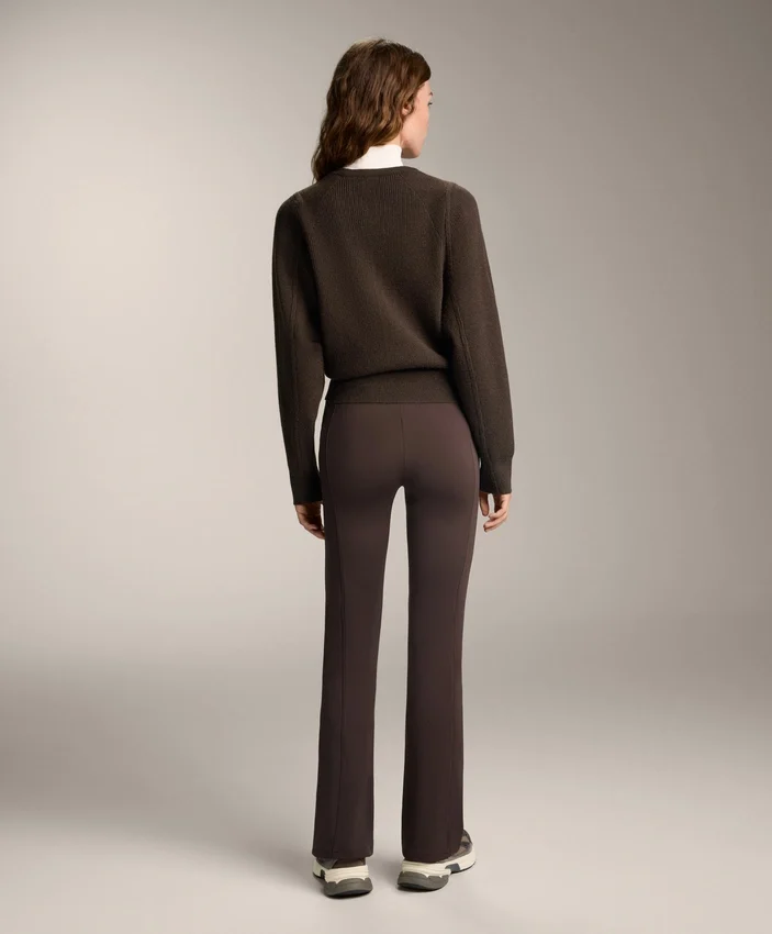 High Rise Warm Flare Trousers with Pockets High Rise Warm Flare Trousers with Pockets