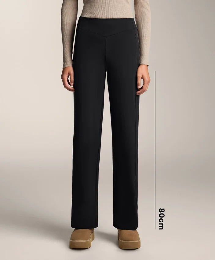 High-Rise Warm Straight-Leg Trousers High-Rise Warm Straight-Leg Trousers