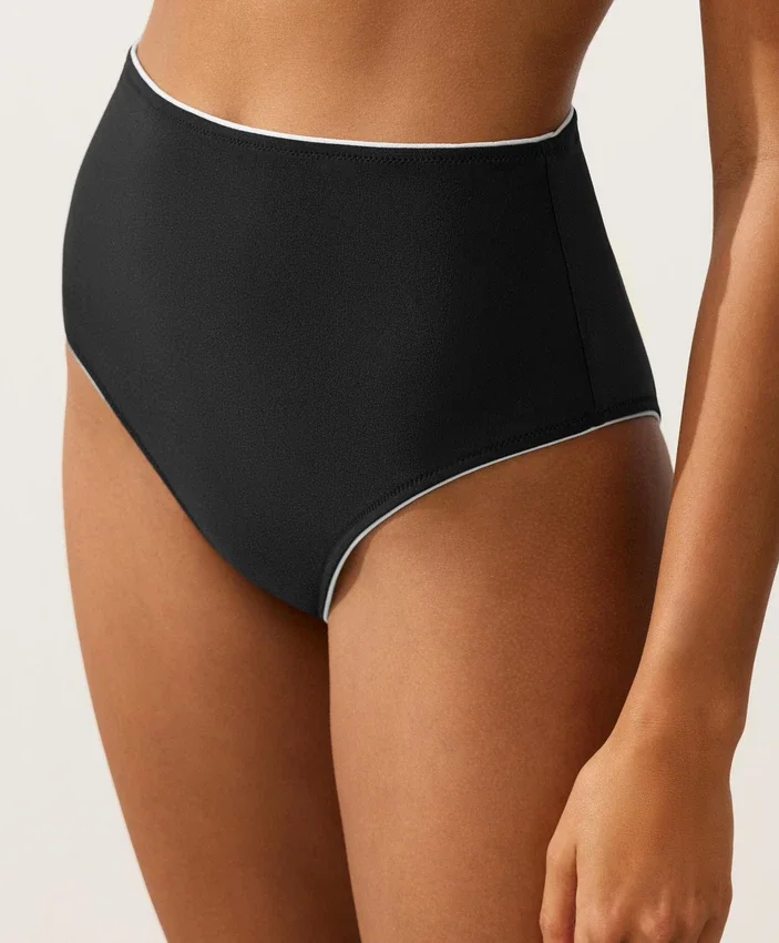 High-Waisted Piping Bikini Briefs High-Waisted Piping Bikini Briefs