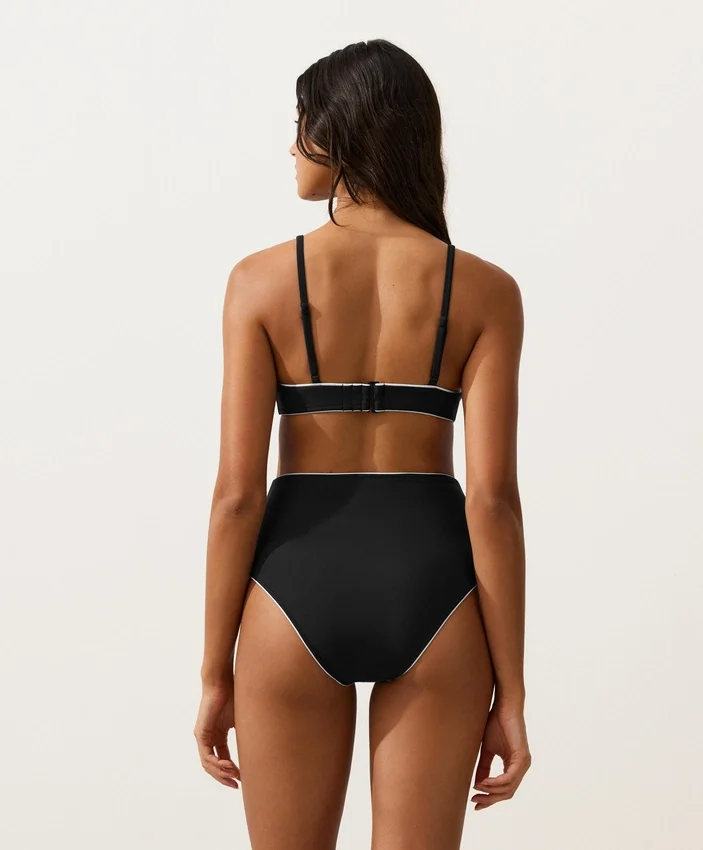 High-Waisted Piping Bikini Briefs High-Waisted Piping Bikini Briefs