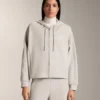 Hooded Jacket with Rib Details with Brushed Modal Hooded Jacket with Rib Details with Brushed Modal