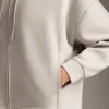 Hooded Jacket with Rib Details with Brushed Modal Hooded Jacket with Rib Details with Brushed Modal