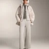 Hooded Jacket with Rib Details with Brushed Modal Hooded Jacket with Rib Details with Brushed Modal