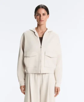 hooded piqu cotton jacket 2 280x339 - Hooded Piqu&eacute; Cotton Jacket