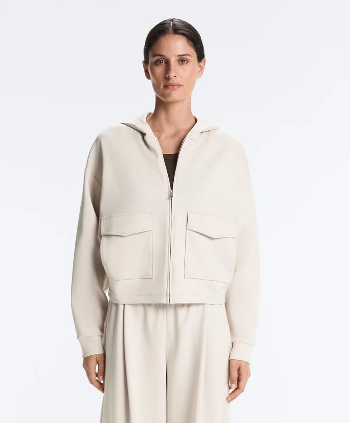 Hooded Piqué Cotton Jacket Hooded Piqué Cotton Jacket