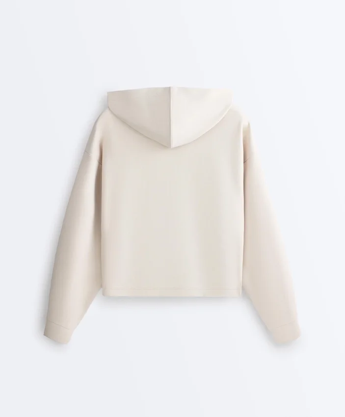 Hooded Piqué Cotton Jacket Hooded Piqué Cotton Jacket