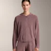 Hooded Rib-Knit Jacket