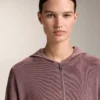 Hooded Rib-Knit Jacket
