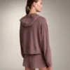Hooded Rib-Knit Jacket