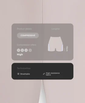 Hot Pants High-Rise Compressive 10Cm Contrast