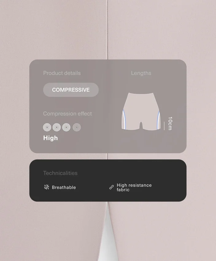 Hot Pants High-Rise Compressive 10Cm Contrast Hot Pants High-Rise Compressive 10Cm Contrast