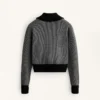Houndstooth Print Knit Jacket Houndstooth Print Knit Jacket