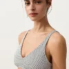 Jacquard Polka Dot Halter Bikini Top Jacquard Polka Dot Halter Bikini Top