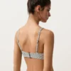 Jacquard Polka Dot Halter Bikini Top Jacquard Polka Dot Halter Bikini Top