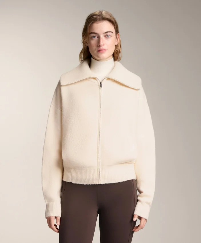 Knit Jacket with High Collar Knit Jacket with High Collar