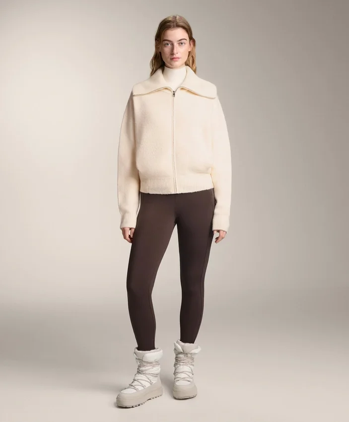 Knit Jacket with High Collar Knit Jacket with High Collar