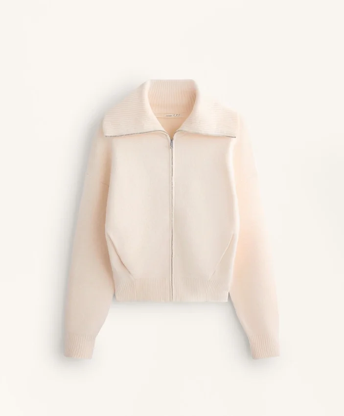 Knit Jacket with High Collar Knit Jacket with High Collar