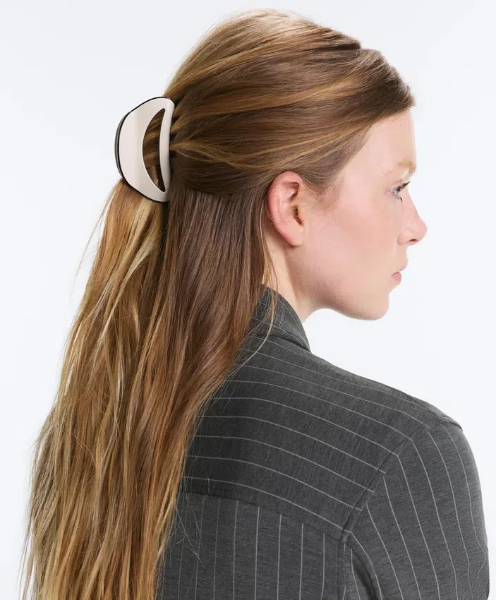 Large Hair Clip with Piping Large Hair Clip with Piping