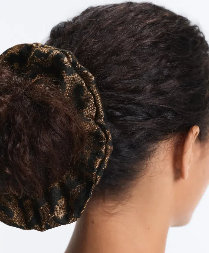 Large Leopard Jacquard Scrunchie Large Leopard Jacquard Scrunchie